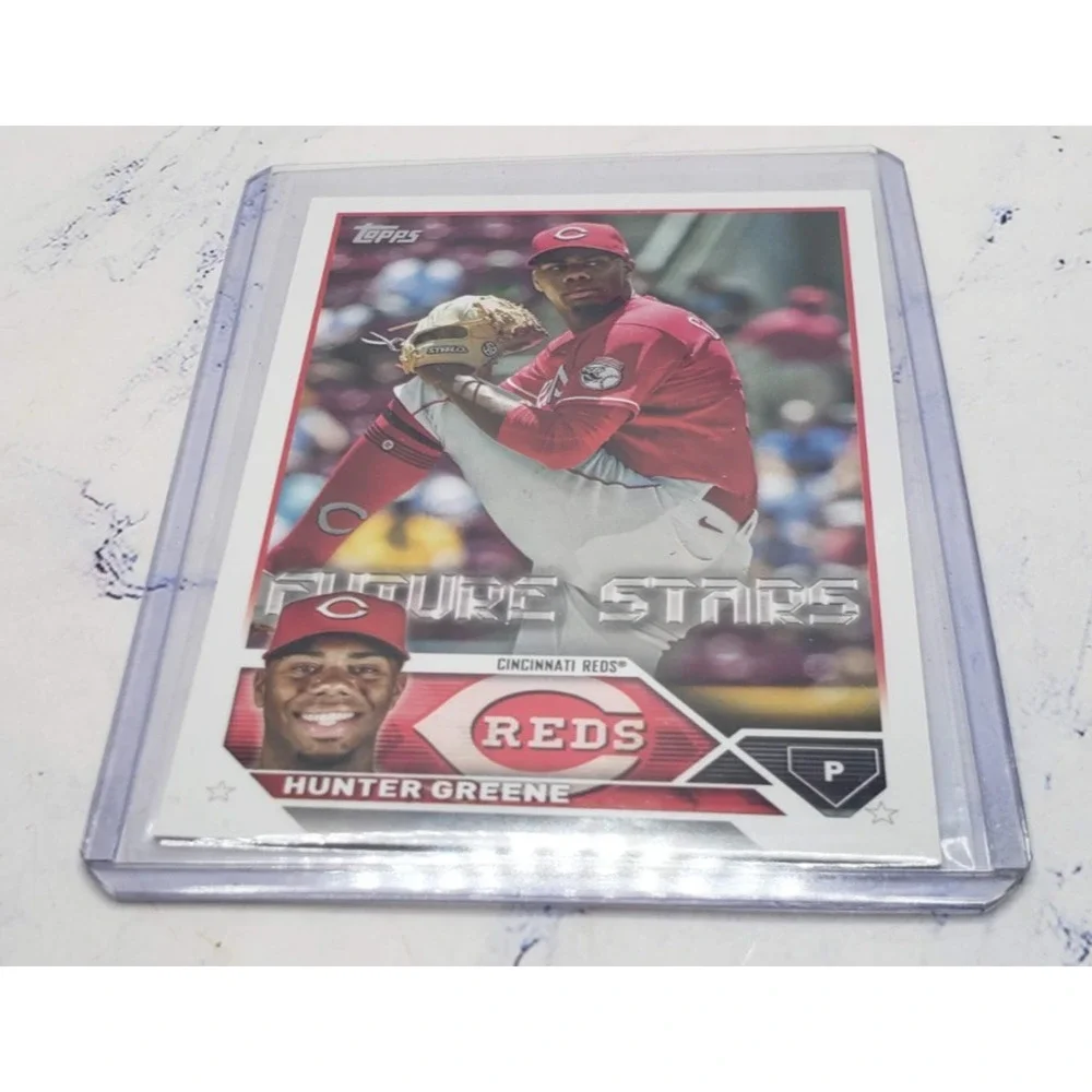 2023 Topps Series 1 Future Stars Hunter Greene Cincinnati Reds #155 - Picture 3 of 4